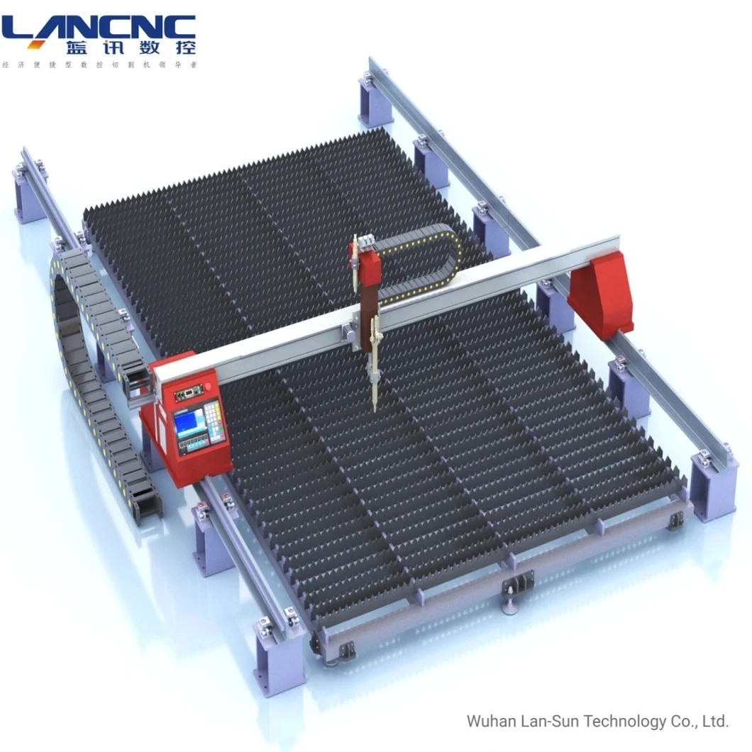 High quality Lansun Economical Portable CNC Gantry Plasma&Flame (Oxygen) Cutting Machine 1500*3000mm