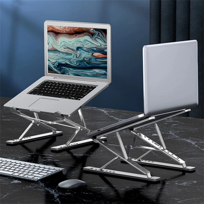 N8 Double-Layer Foldable Lifting Aluminum Alloy Laptop Heat Dissipation Stand Aluminum Portable Folding Laptop Stand