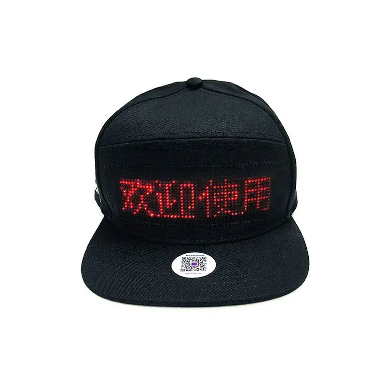 Smart Design LED Hat Programmable Message Display Luminous Baseball Cap Hip Hop Party Flashing Hat Golf Fishing LED Hats