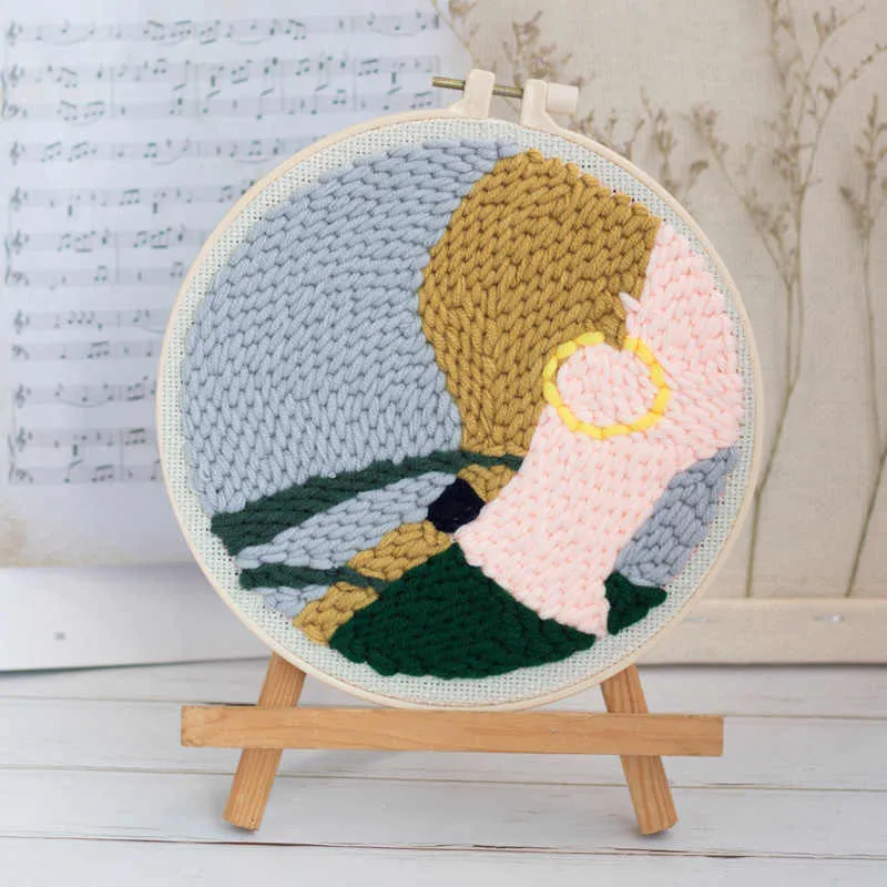 Детское украшение для дома, Набор для вышивки «сделай сам», игла для перфорации с кольцом, Набор для вышивки крестиком ручной работы