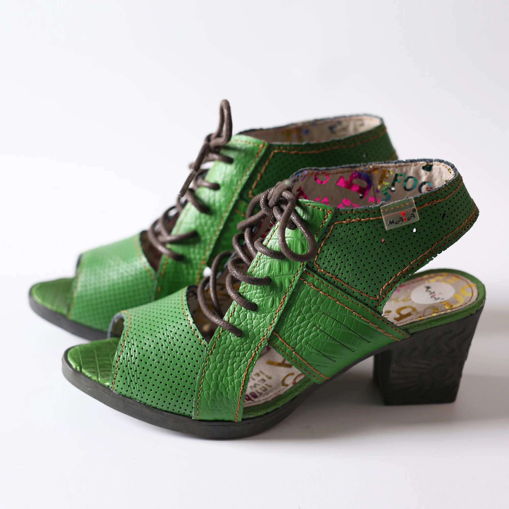 In Stock Women High Heel Open Toe Roman Style Boho Woman Heeled Sandals