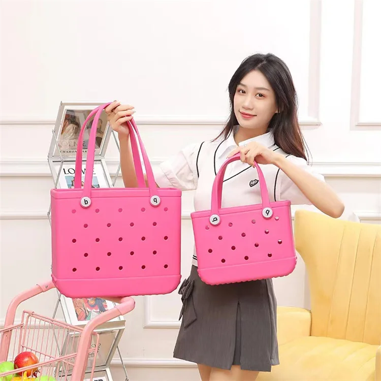 High Quality Fashion Beach Waterproof Baby Eva Bogg Bag Silicone Summer Rubber Handbags Bitty Small Bogg Bag