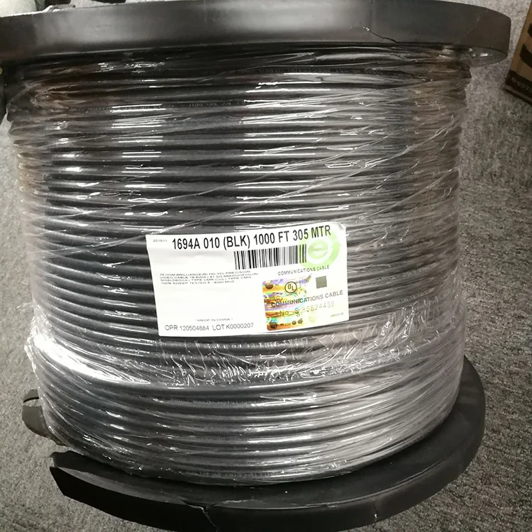 RF cable 1 pair 20AWG belden cable tinned copper conductor with blue PVC jacket rf coaxial Communication Cables