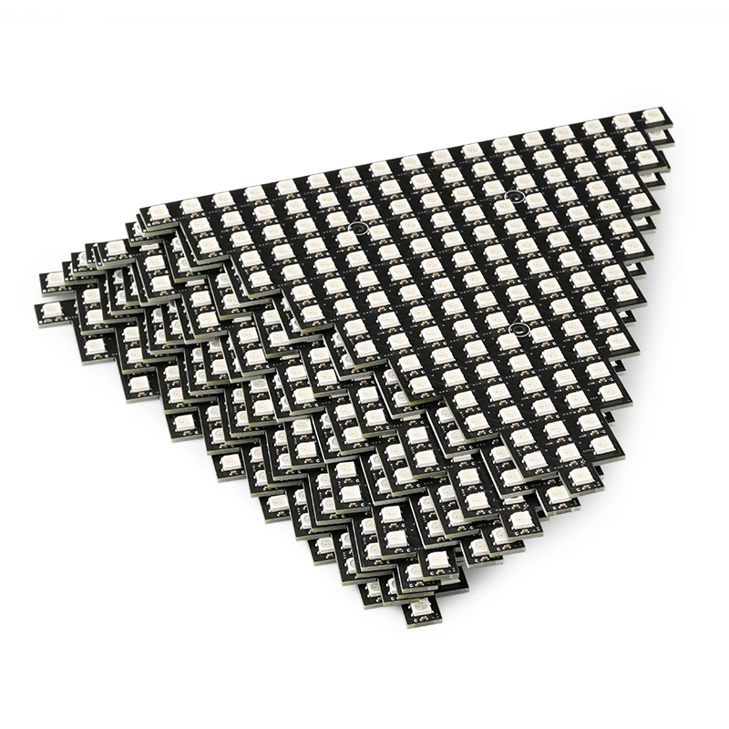 144LEDs Pixel DIY Digital Quantum Screen Panel Triangle led dot matrix screen 2812B Full color spliceable creative led display