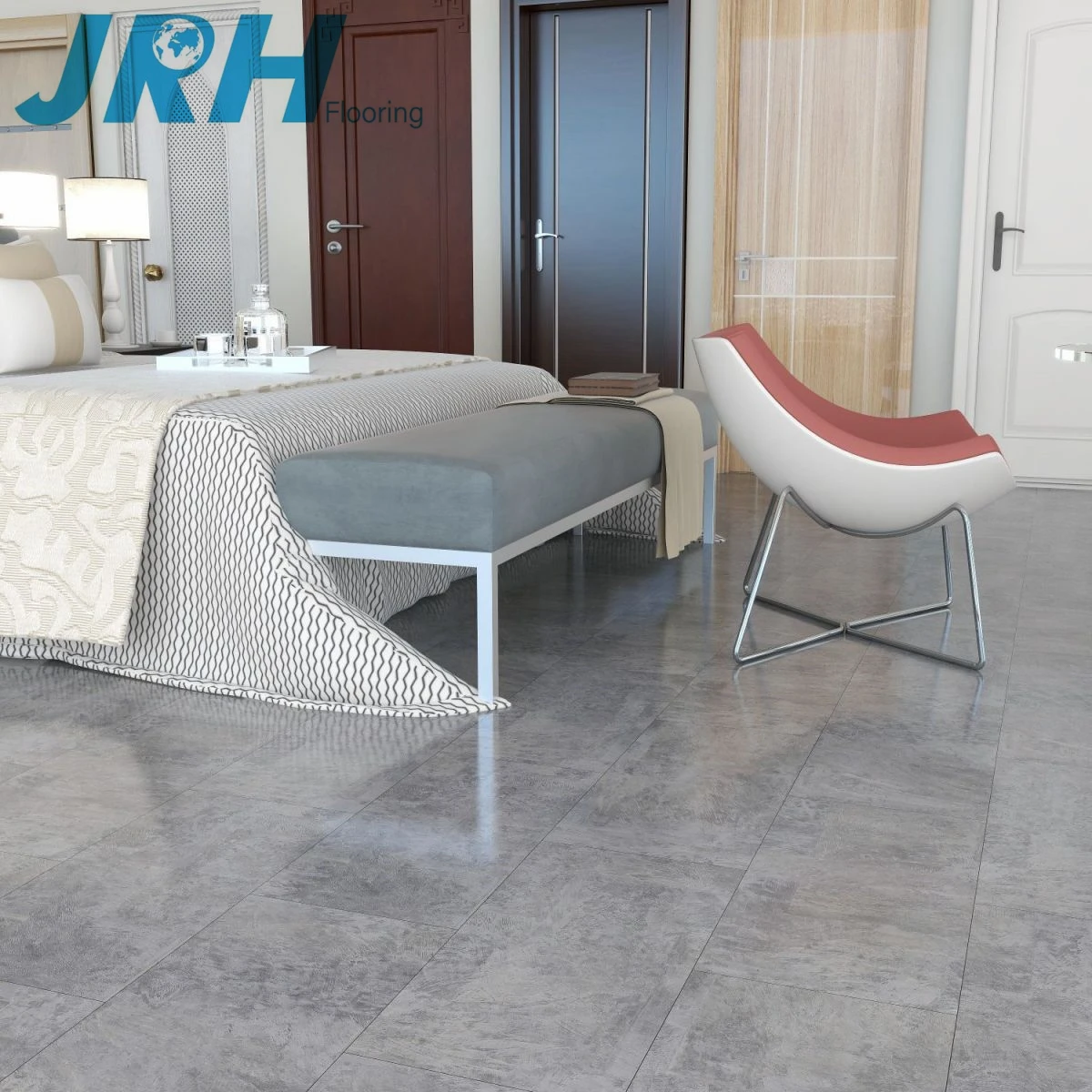 6mm 7mm 8mm Hdf White Core High Hardness Sound Insulation Wear Resistance Flooring Spc