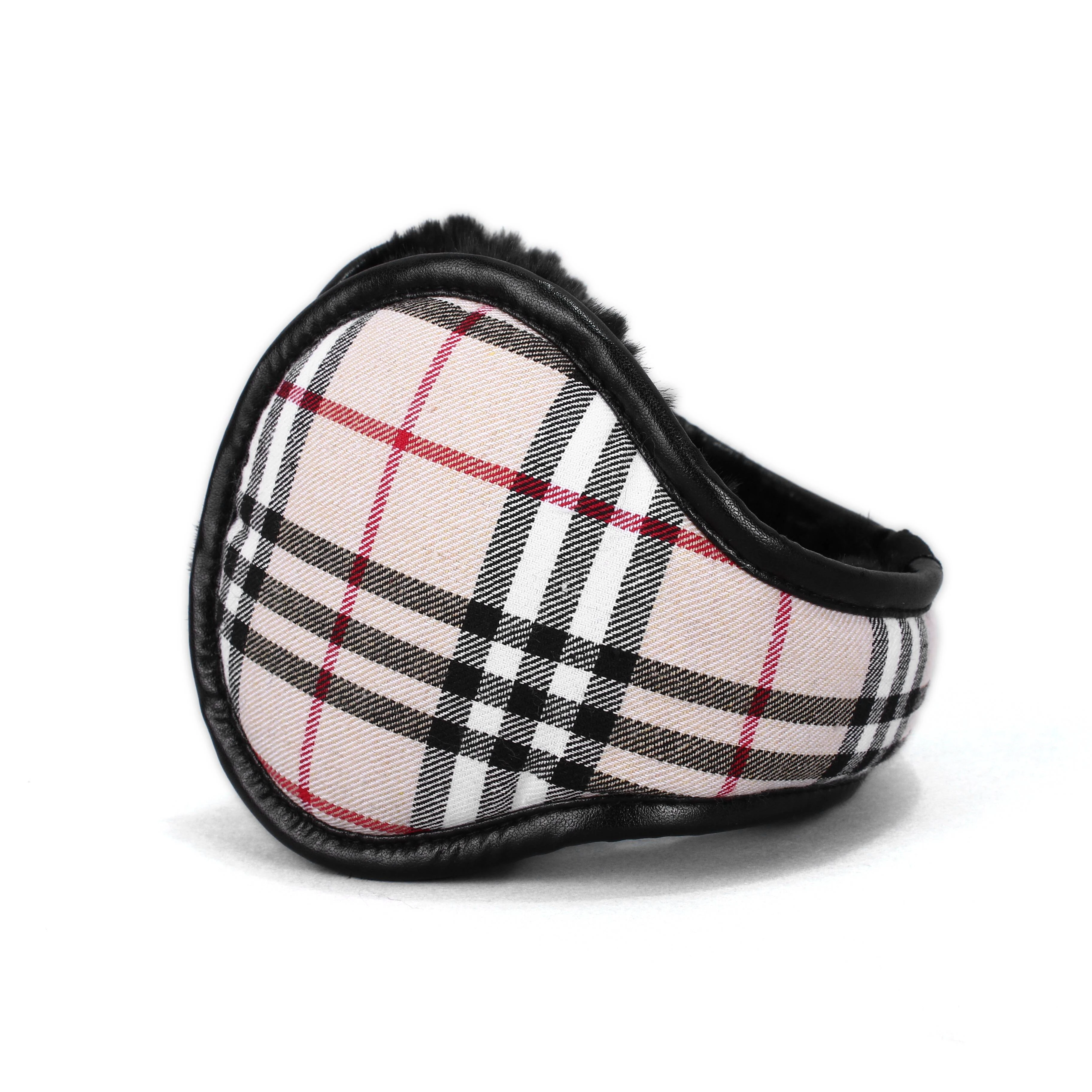 Fashion pattern soft plush lightweight fur earmuffs winter warm earmuffs