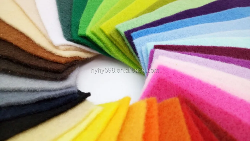 Felt Fabric sheets for Crafts flexible soft acrylic nonwoven felt fabric felt squares for sewing and toy