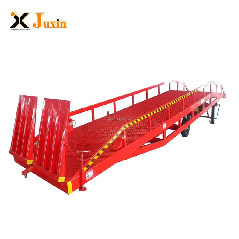 Mechanical Mobile Dock Ramp for Containers Trucks Unloading Ramps 22000lbs Load Capacity Heavy Duty Loading Ramps