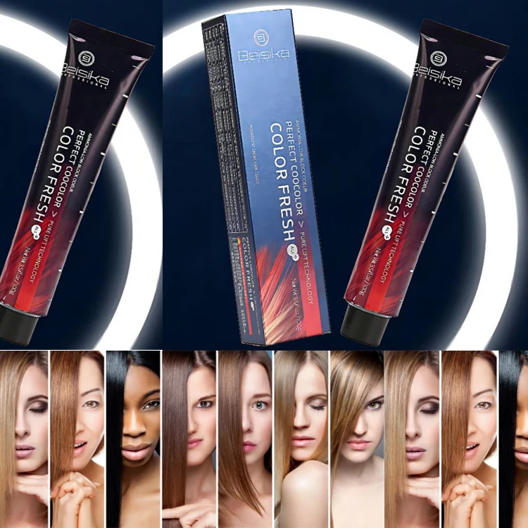 Halal 100g factory wholesale professional natural hair color dye cream for Salon Use BEISIKA Brand Hair Color