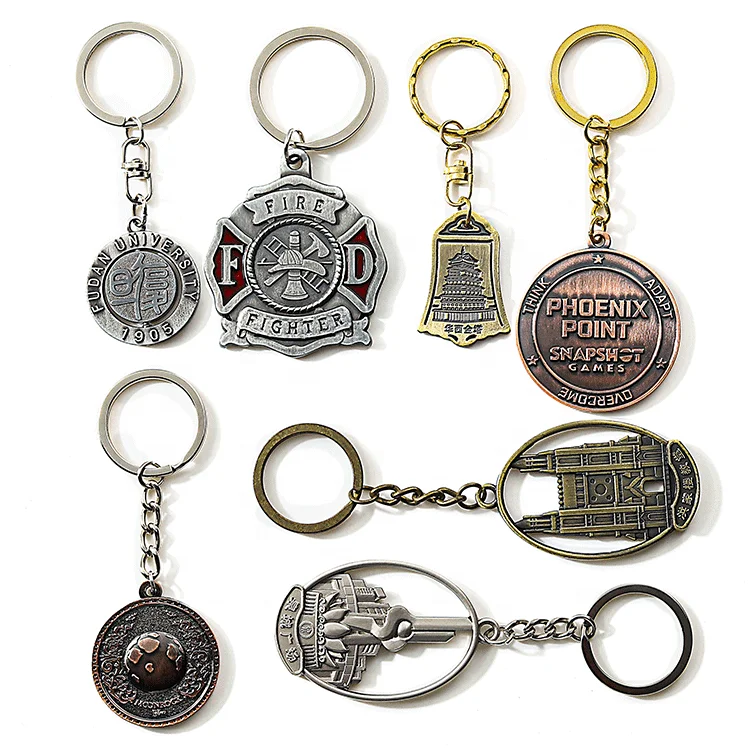 Pingyang Shuanghua Customization Metal 3d Keychain Uv Printed Design Key Chain Custom Logo Engraved Keyholder Keychains