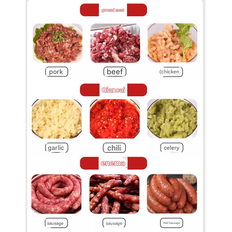 Heavy duty meat grinder  Fast mincing power and high efficiency  Stable power Meat mixer