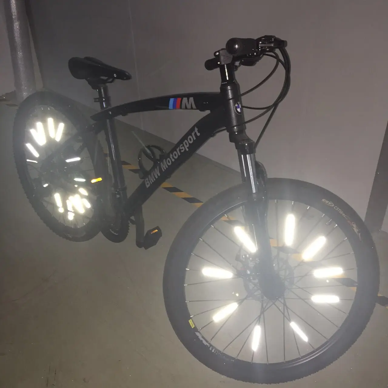  Easy install Silver reflective bicycle cover spoke reflectors for