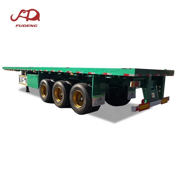 Customized 20/40ft container carrying transport heavy duty 3 axles with front board flatbed trailer semi trailer on sale