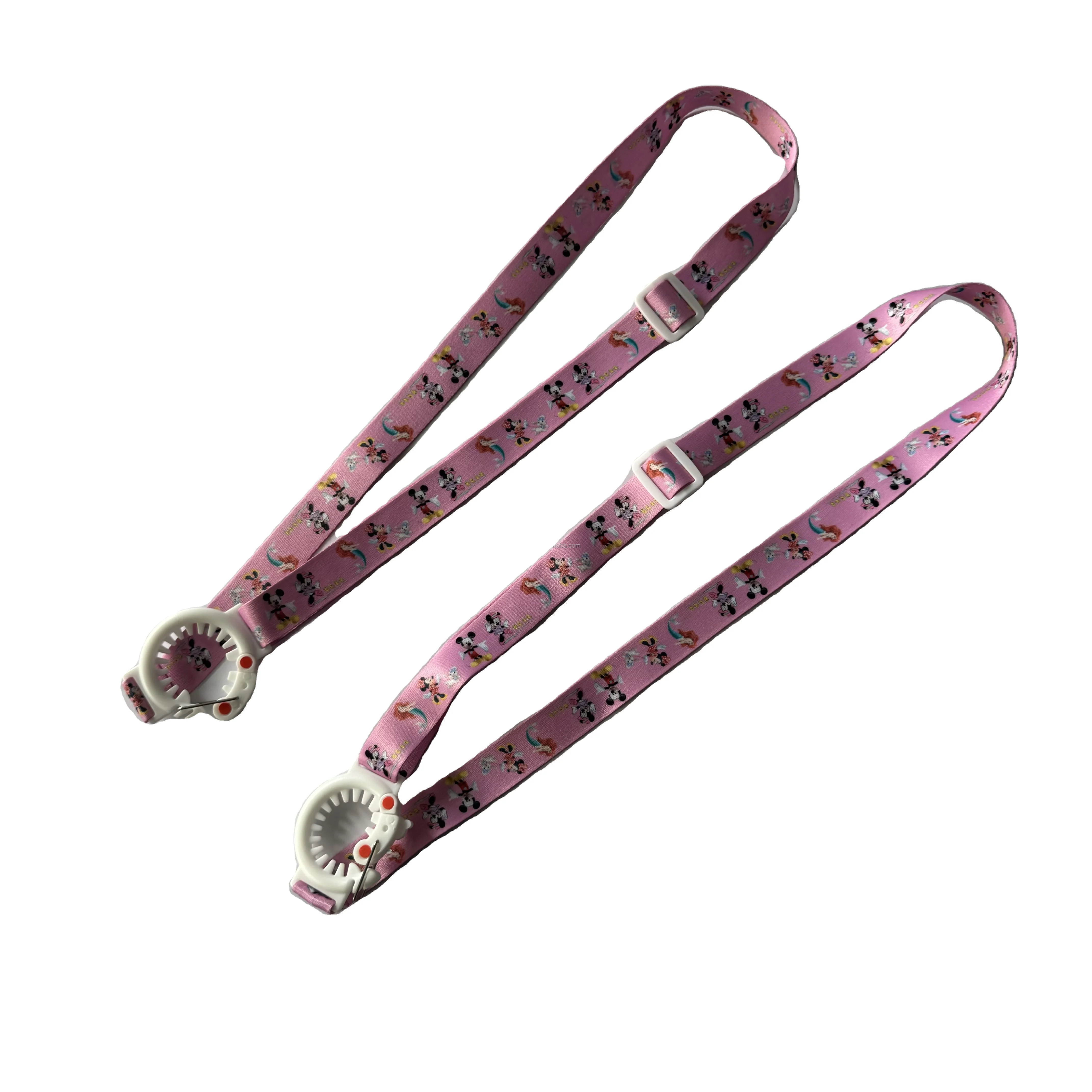 Custom polyester satin sublimation adjustable water drink bottle cup clip holder lanyards for kids