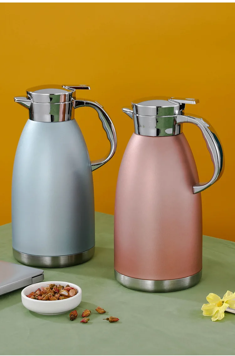 Double Walled Vacuum Mate Tea Thermos 2.3L  Stainless Steel Thermal Coffee Carafe Thermos Flask