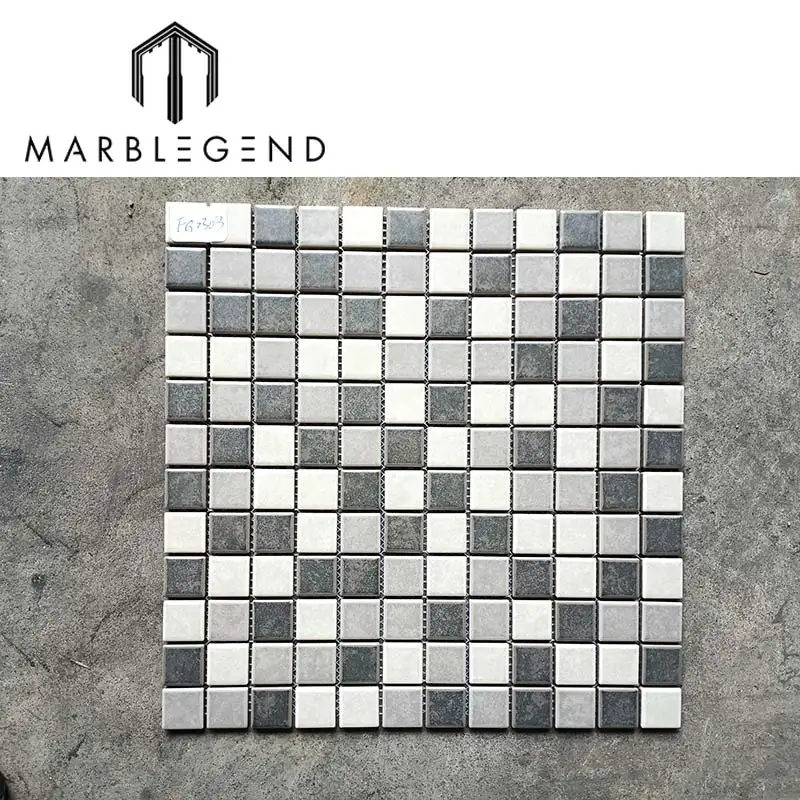 China swimming pool mosaic tiles supplier wholesale 6mm pool tiles 23 x 23 mm porcelain mosaic tiles