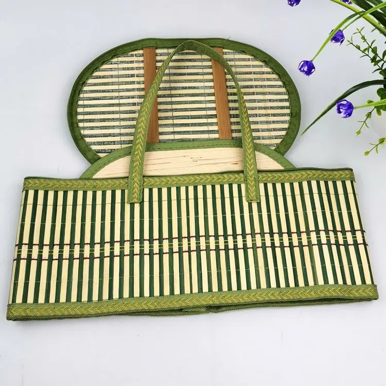 Decor weaving sustainable eco friendly empty bamboo fruit basket bamboo storage basket kitchen oval gift rattan bamboo basket
