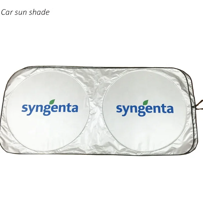 High quality customized nylon car window sun shade  silver polyester car window sunshade