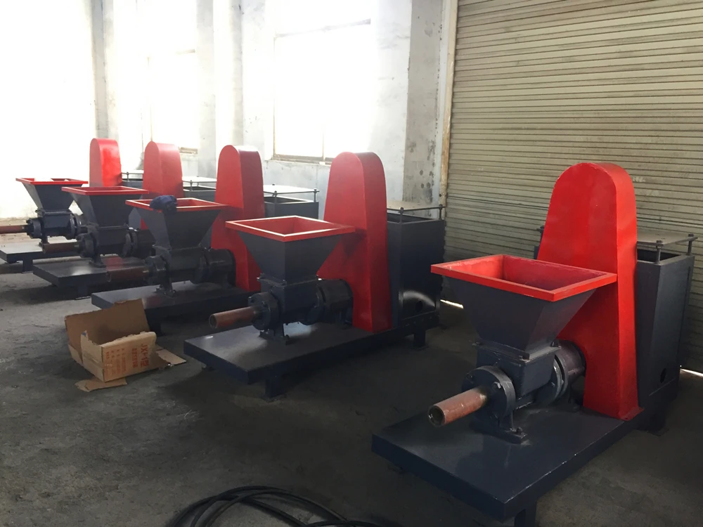 Biomass hemp palm bio-coal coal retort briket coconut biochar swarf briquette chacoal making machine