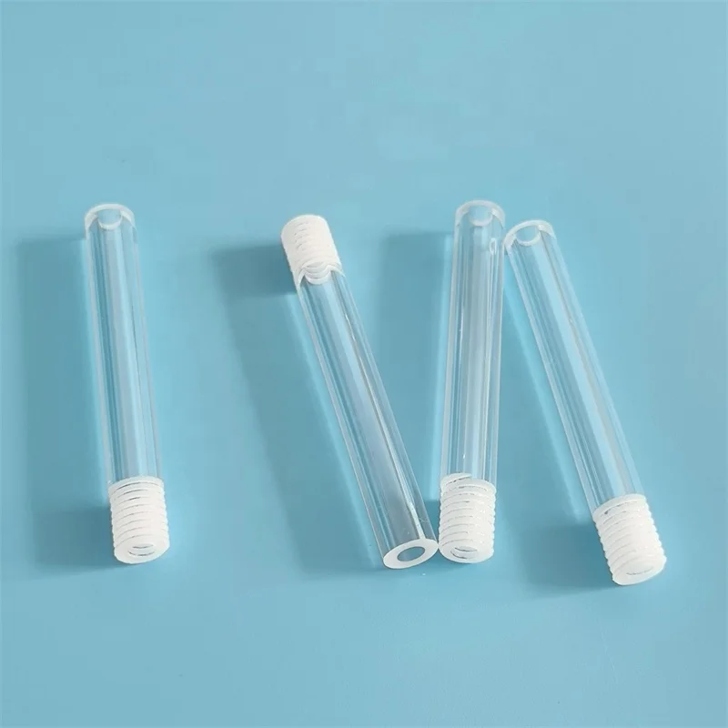 Threaded Quartz Glass Tube For Laboratory Equipment With Thread