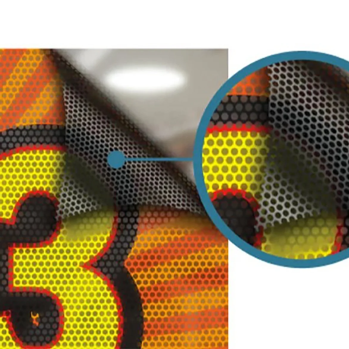 One way vision perforated  Outside glass vinyl printing Hole sticker paper