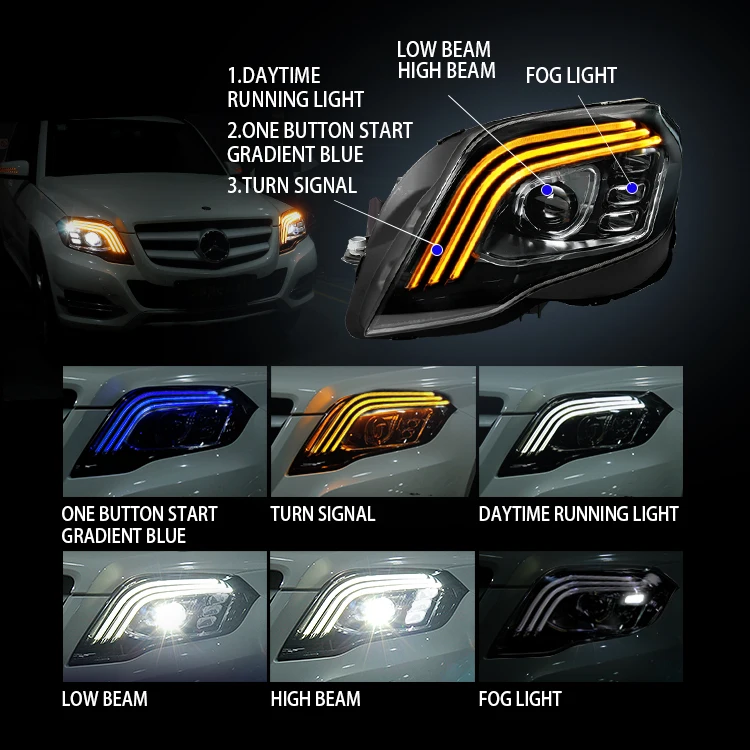 Super Q manufacture wholesales factory headlights head lamp 2013-2016 for Mercedes-Benz GLK glk headlight