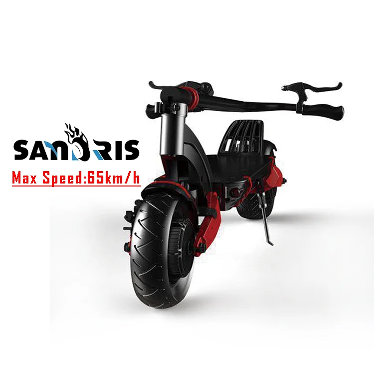 Sandris T10-DDM температуре ниже 10x2000 Вт складной электрический скутер 2400 двойной мотор длинный диапазон по бездорожью для