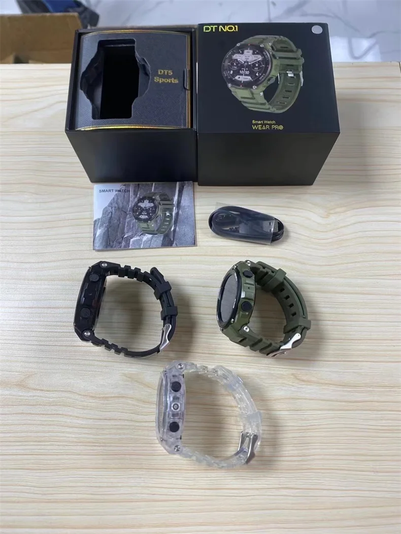 DT5 Sport Smartwatch IP67 Waterproof Wallpaper Heart Rate Blood Oxygen for Men Women Wear Pro Outdoor GPS DT NO.1 Smartwatch(9).jpg