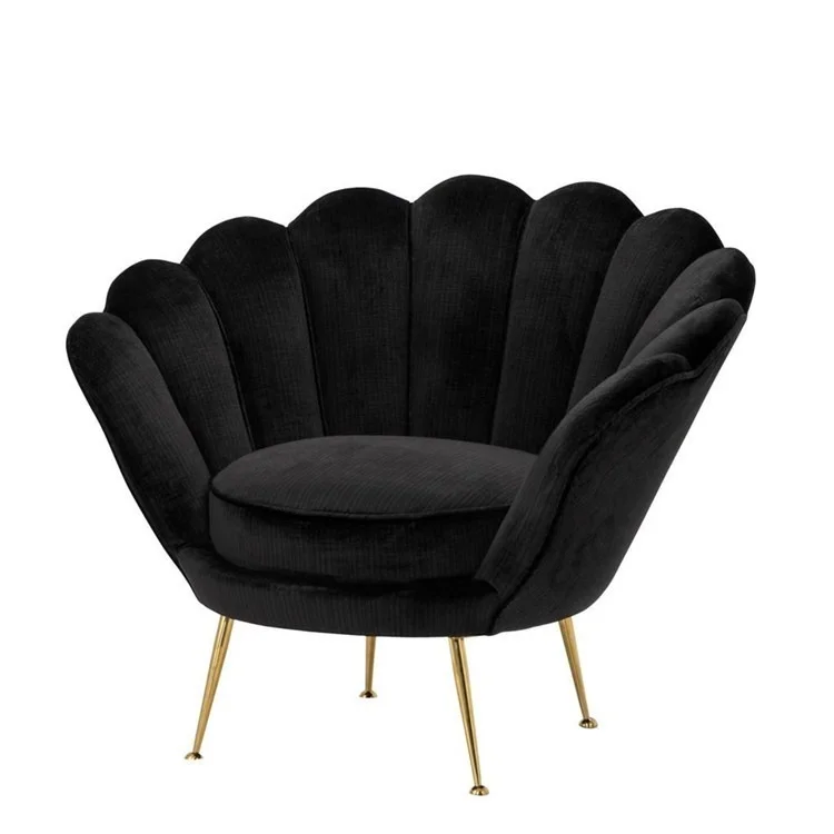 Customized Single Leisure Chair Living Room Upholstery Shell  Armchair Living Room Velvet Sofa Chair