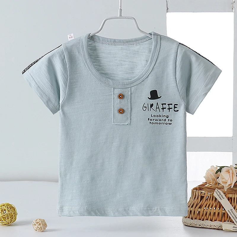 
Factory cheap shipping high quality round neck children t shirt with funny print 