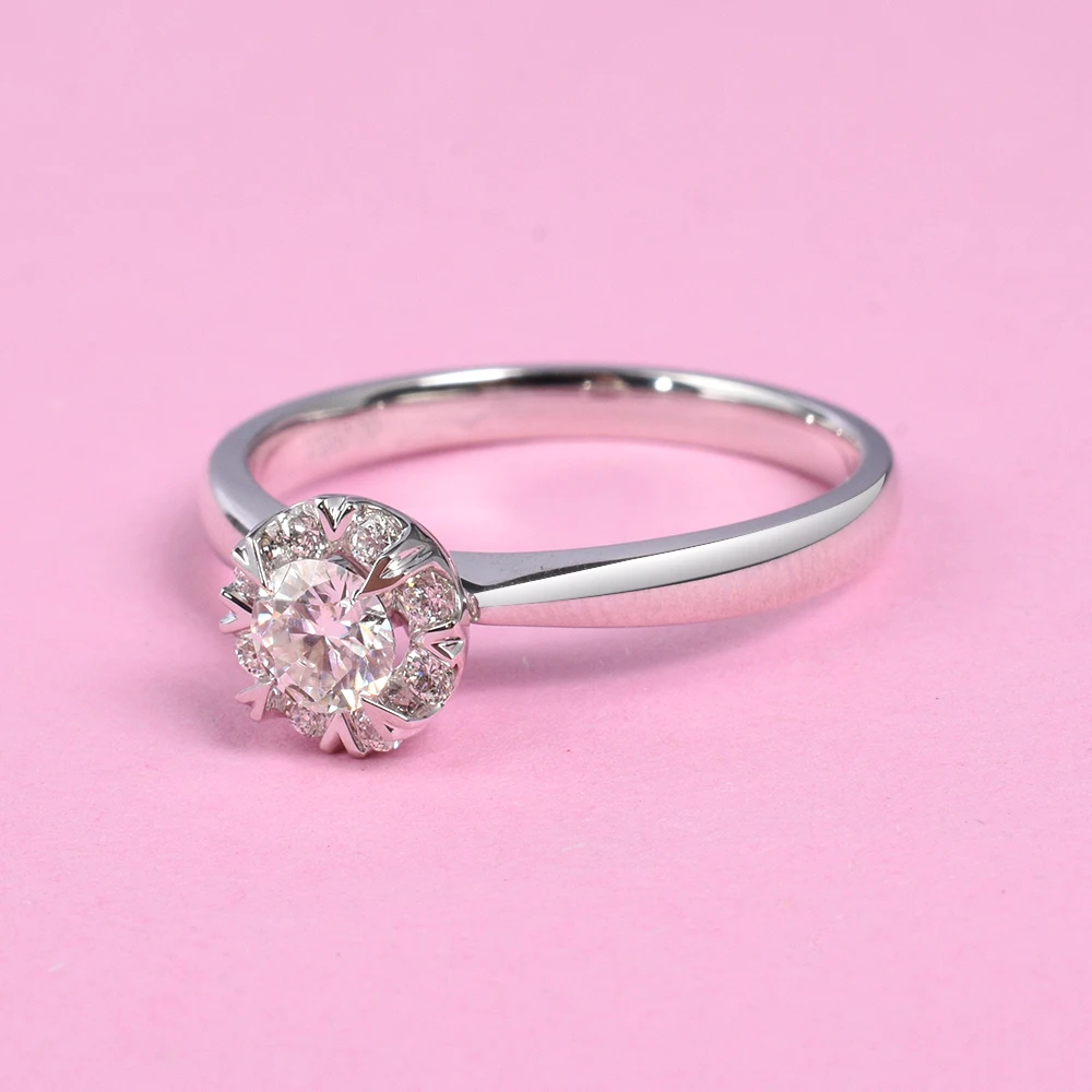 2021 Popular Girls Newest Fashion Jewelry Best Friend Rings 18k White Gold Ring Semi Mount
