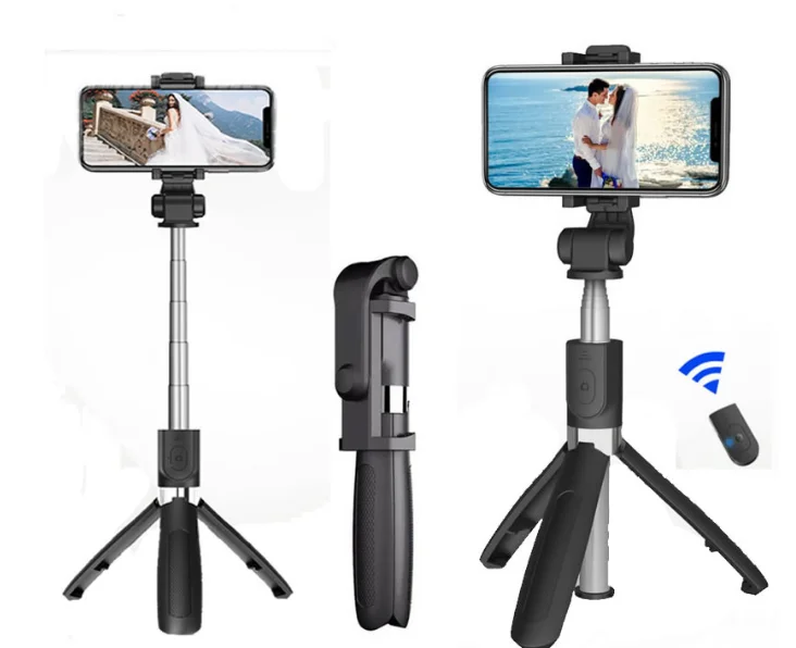 
Hot sale L01 BTH Selfie Stick with Tripod Plastic Alloy Self Stick Selfiestick Phone Smartphone Selfie Stick 