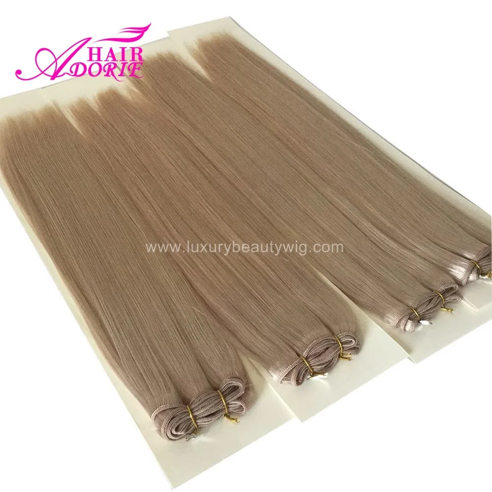 European Cuticle intact Virgin Human Hair wig for women tape hand tied hair extensions 100remy hair