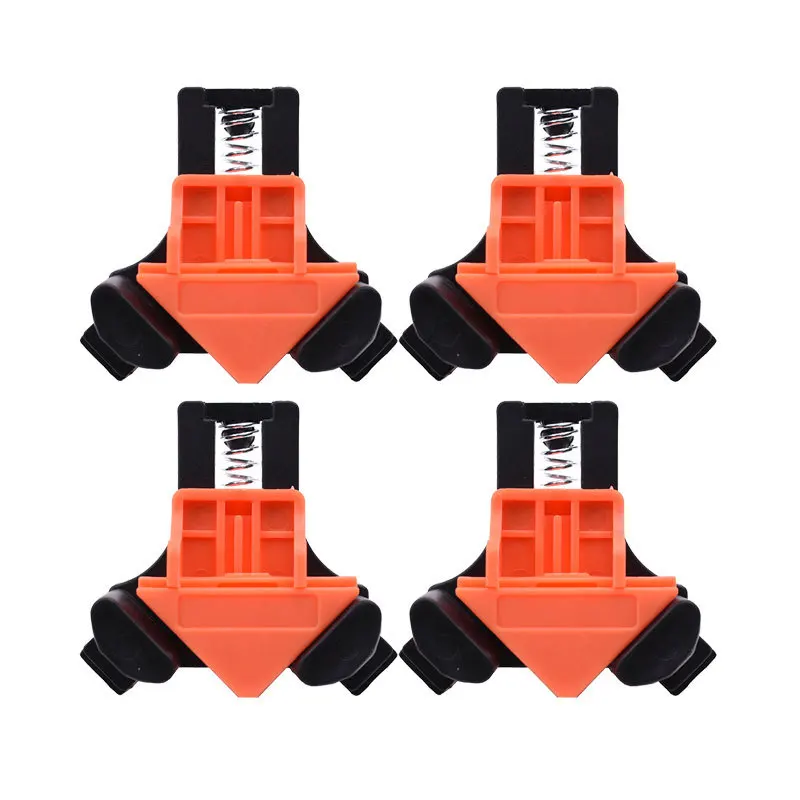 Right Angle Clamp Multifunctional Spring Loaded Swing Clip 4pcs Adjustable Corner Clamps Woodworking Clamp