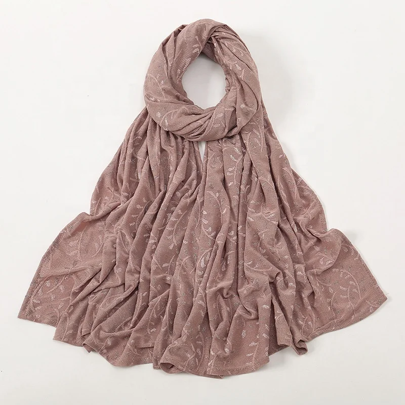 Zifeng OEM Head Wraps Turban New Style Elastic Knitted Jacquard Ladies Jersey Hijab