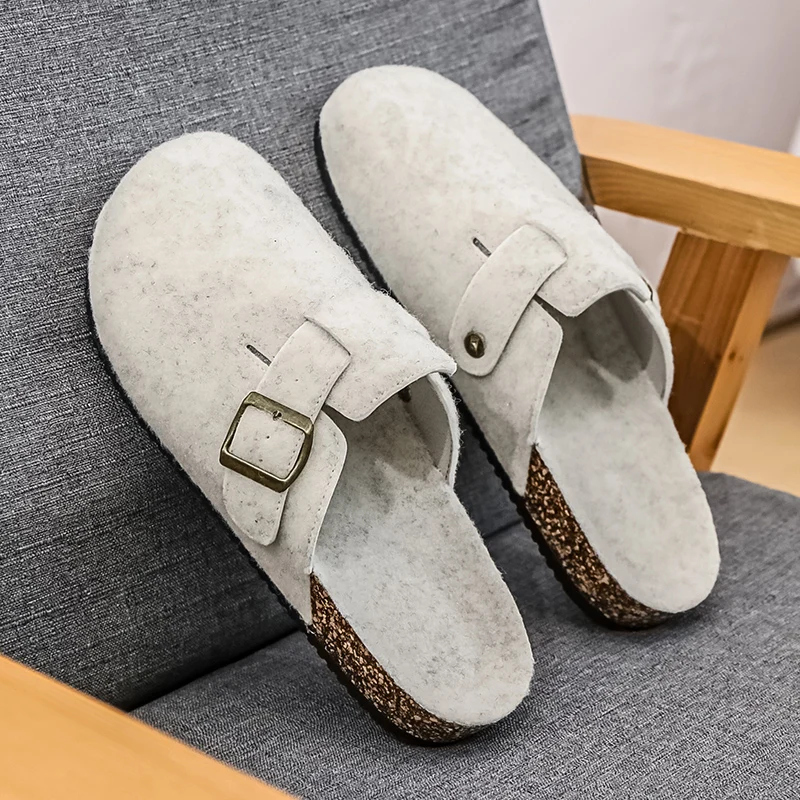 Top selling high-quality Birkent velvet with comfortable internal anti slip design, soft couple cotton slippers