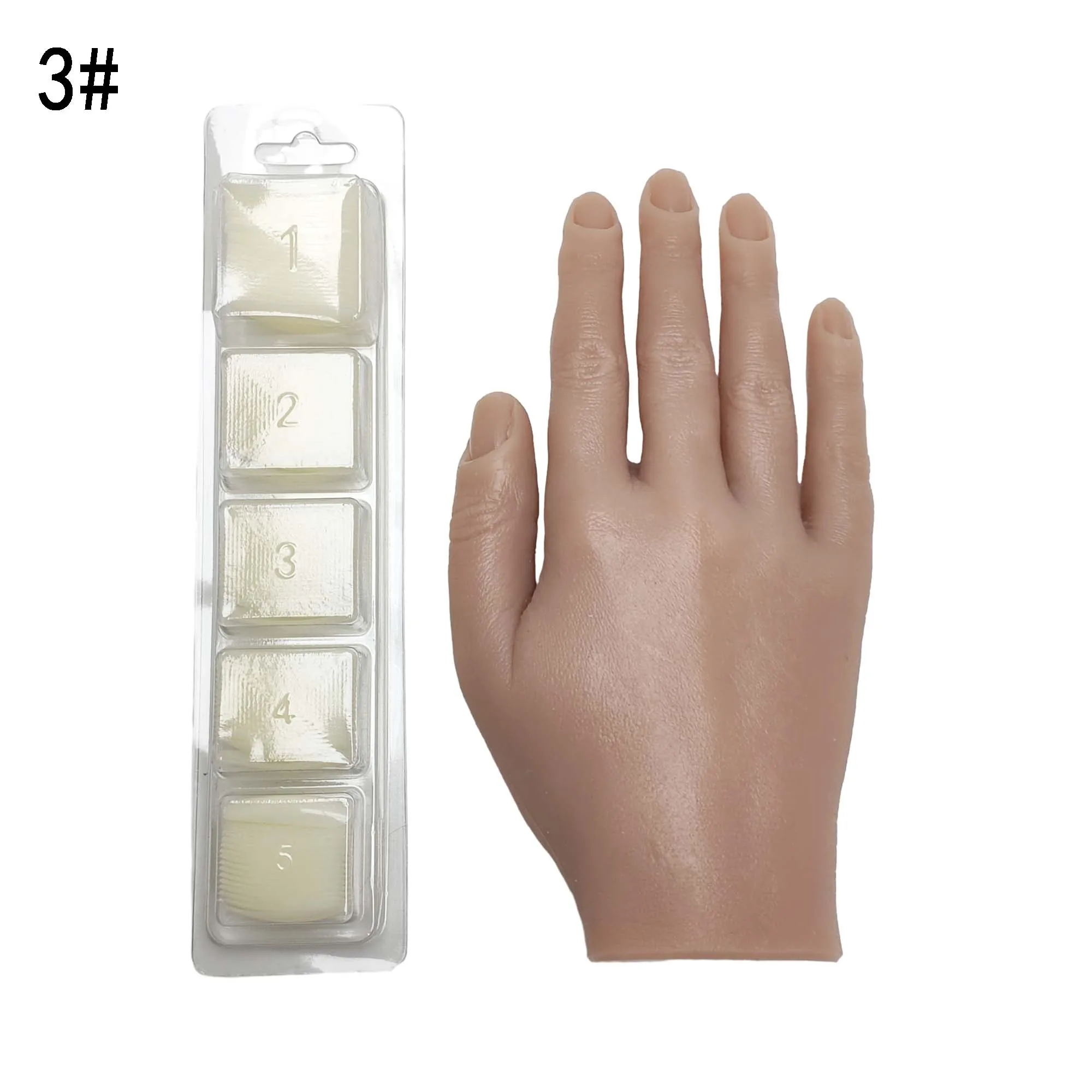 Nails Beginner Art Display Tools Silicone Nail Practice Hand Flexible Bendable Training Hand Mannequin