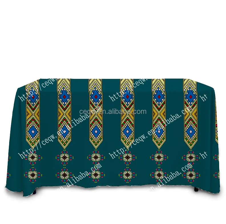 Custom Eritrean Ethiopian Tablecloth Cover Rectangular Clothes Waterproof Oilcloth on the Table for Dining Coffee  ceremony