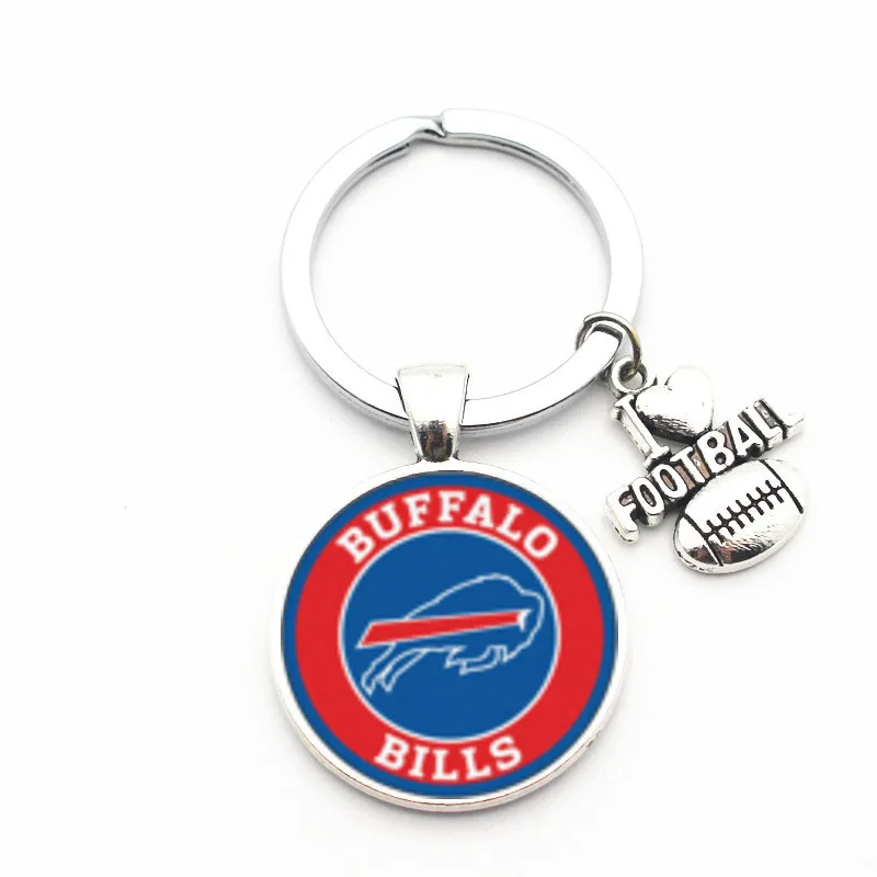 Nfl keychains wholesale custom design 32 American football team logo nfl keychain