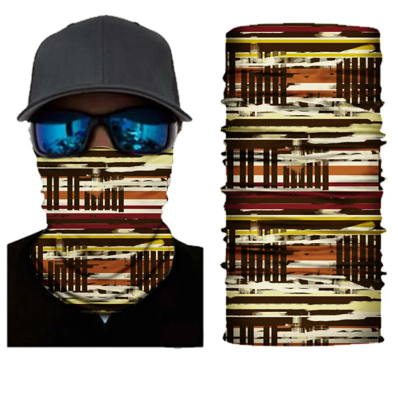 Wholesale Fish Patterns Shield Face Cover Fishing Themed Seamless Neck Gaiter Multifunctional Tube Bandana