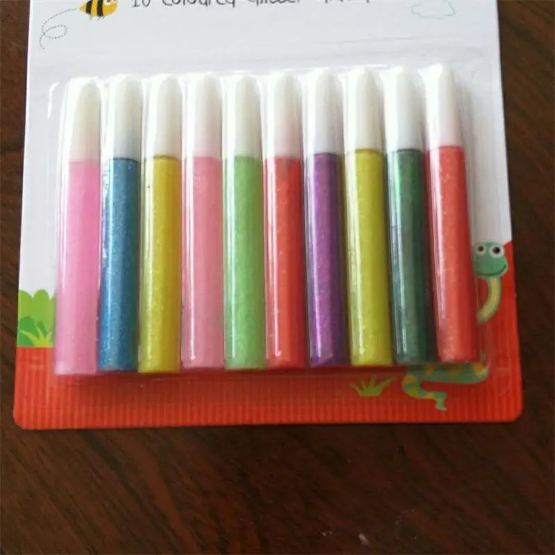 Factory Kids Diy Drawing Glitter Glue Tubes Drawing Acrylic Paint Art For School Children
