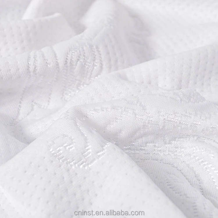 Hot Selling 180Gsm White Tricot Knitted Jacquard Mattress Fabric Manufacturer