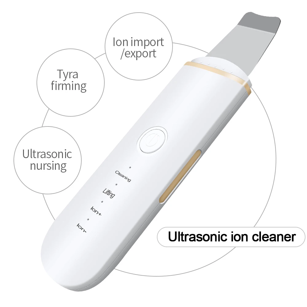 ultrasonic skin scrubber  spatula peeling blackhead remover deep face cleaning deep face cleaning machine