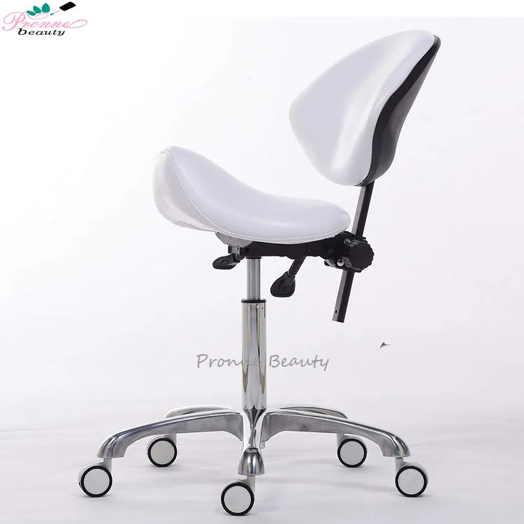 Ergonomic Dental Lab Salon Massage Studio Office Rolling Adjustable Saddle Stool Chair