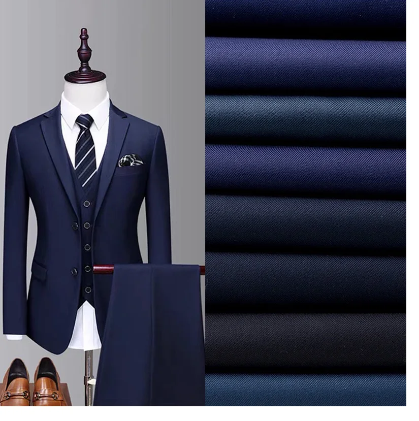 Брюки и штаны мужские костюмные, ткань из полиэстера и вискозы в полоску