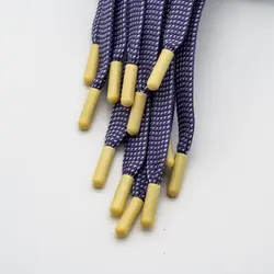 Good price of new design sneaker rubber round cotton shoelace decoration metal tip