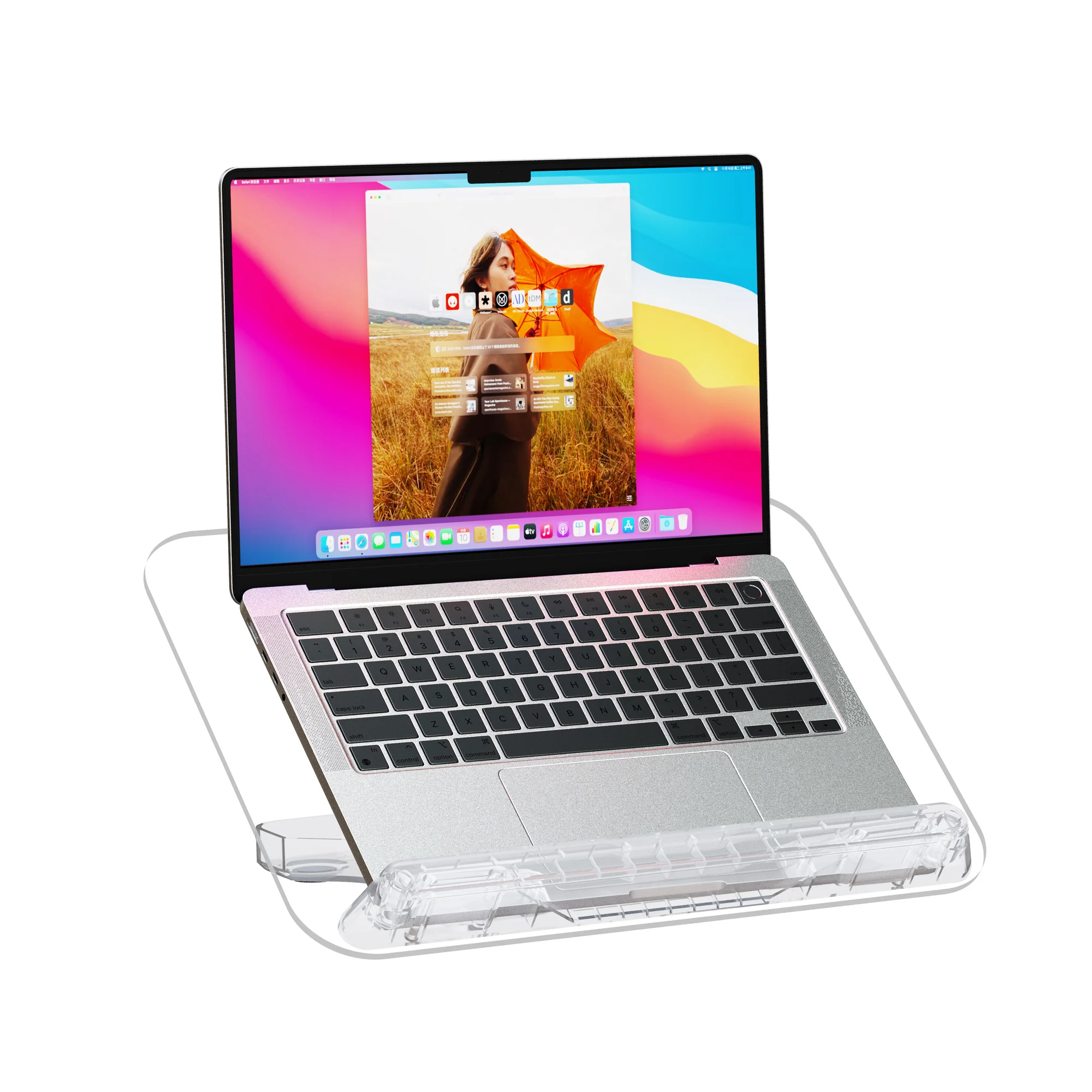 Acrylic Reading Book Stand With Hidden Clip Height Adjustable cookbook holder reading desk stand acrylic book stand for reading