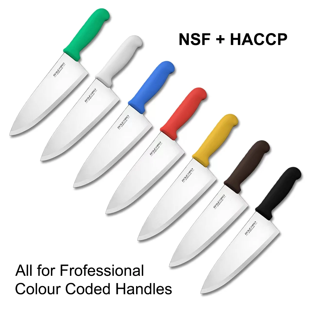 china knives factory for the knife sharpening grinding rental exchange program services grinders colour coded slant tangs knives
