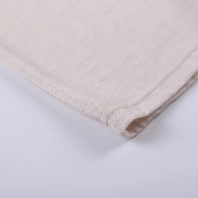 Оптовая продажа круглый вырез шерсть tencel на заказ женские футболки простой свитер с коротким