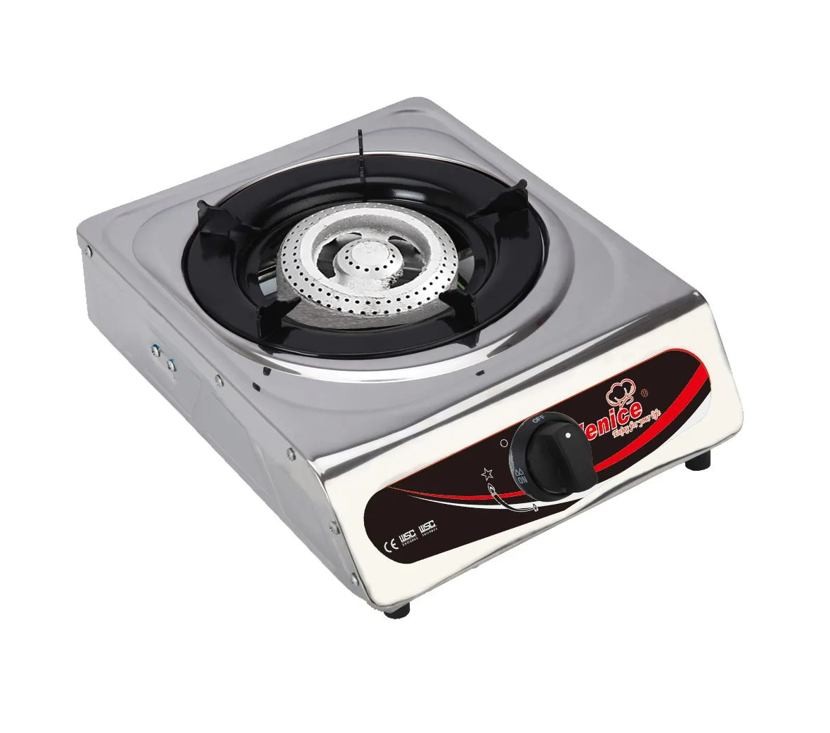 Yongkang Factory Sale Honeycomb Gas Cooker Kitchen Appliance 1 Burner Cooktop Silver Ce Home Appliances Household 2.8 CN;ZHE
